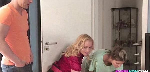  Blonde MILF and skinny daughter 09